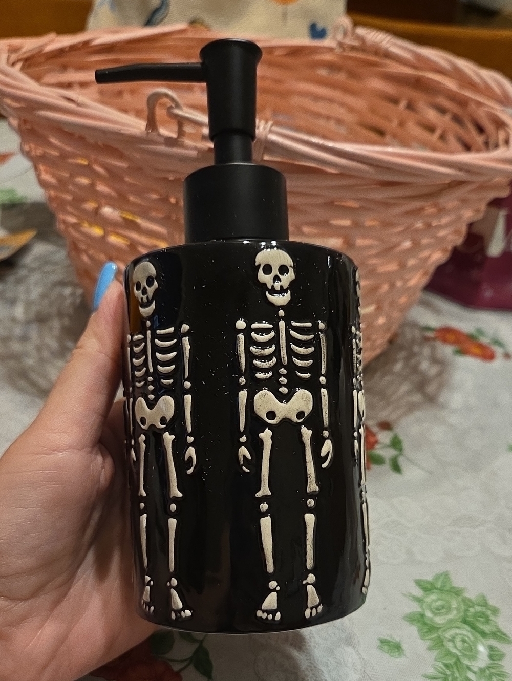 Nwt Black Skeleton Soap Dispenser for Bath
